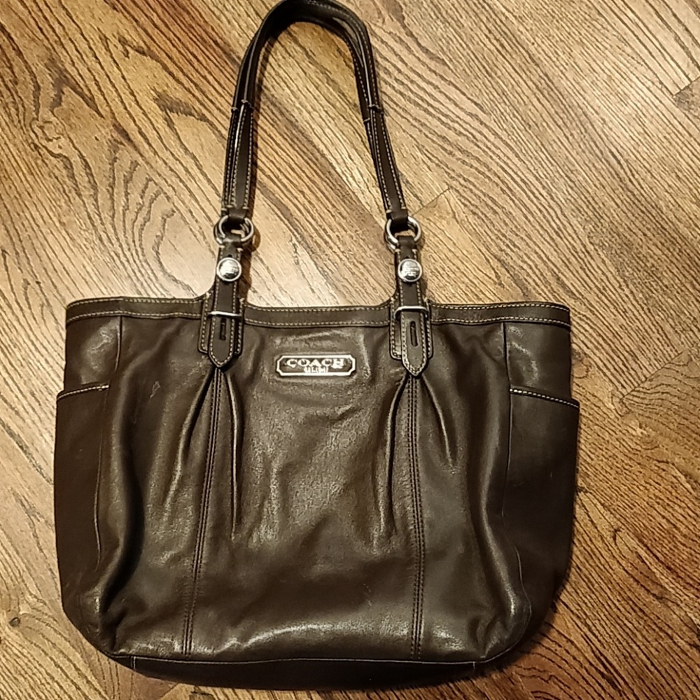 Leather Coach purse